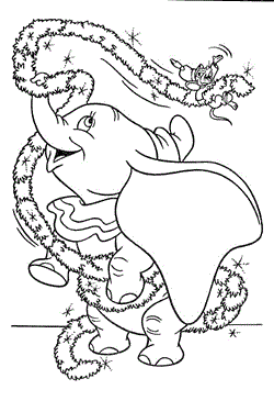 Plansa de colorat cu Dumbo 24 17